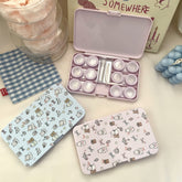 Bloemen puppy gekleurde contactlens.